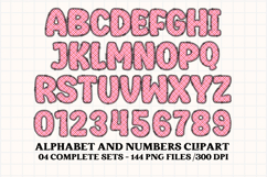 Valentine Alphabet Clip Art, valentines day letters doodle Product Image 3