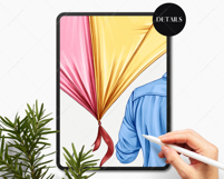 Flying a Kite Clipart Portrait Creator Product Image 7