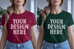 Bella Canvas 3001 Couple Mockup , BC3001 Couple mockup Product Image 1