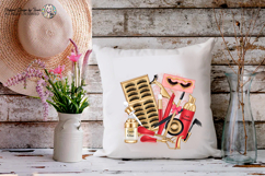 Lash Artist Sublimation PNG Red Gold Beauty Design Digital Product Image 9