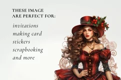 Steampunk woman Clipart, Steampunk woman png Product Image 3