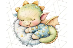 Sleeping Baby Animals PNG, Cozy Pajama Bedtime Clipart Png Product Image 5