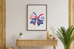 Fourth of July sublimation Coquette Bow Clipart, PNG Product Image 8