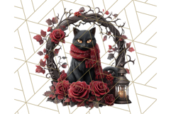 Gothic Christmas Clipart Dark Holiday PNG, Dark Christmas Product Image 5