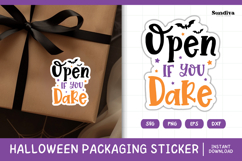 Halloween Small Business Packaging Sticker | If You Dare Product Image 1