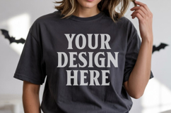 Comfort Colors 1717 Black TShirt Mockup, CC1717 mockup, Tran Product Image 1