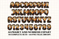 Halloween Alphabet png clipart, halloween letters doodle Product Image 3