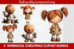 Whimsical Christmas Clipart | Cute Festive Holiday PNG Product Image 1