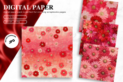 Flower Pattern Background Wallpaper Digital Paper_9 Product Image 1