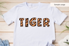 Tiger Print Alphabet SVG | Animal Letters Product Image 9