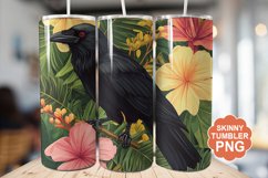 Summer Tropical Crow Tumbler | Summer Tumbler Wrap Product Image 1