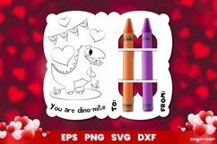 Valentines Day Coloring Card | Svg Bundle | Crayon Cards Product Image 9