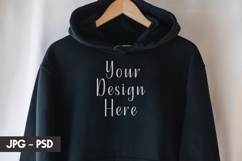 Black Hoodie psd jpeg mockup Product Image 1