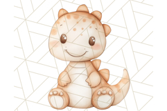 Cute Pastel Dinosaur Clipart PNG for Nursery Art, Baby Decor Product Image 5