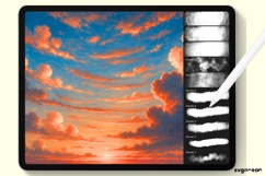 Storm and Cloud Procreate Brushes | Weather | Stamps Product Image 7