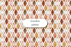 Watercolor Harlequin Seamless Pattern | Autumn Diamonds Product Image 1