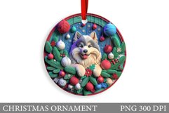 Wolf Christmas Ornament. Christmas Ornament Sublimation Product Image 1