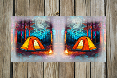 Tent in forest | 4 summer Mug Sublimation design PL2 Product Image 5