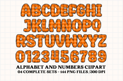 Halloween Alphabet png clipart, halloween letters doodle Product Image 3