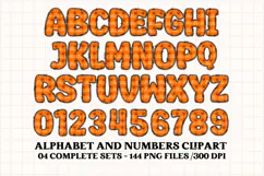 Halloween Alphabet png clipart, halloween letters doodle Product Image 3