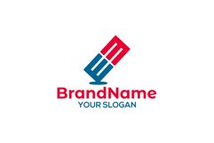 Rectangle initial EM Logo Design Product Image 1