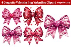 Coquette Valentine Clipart PNG Product Image 1