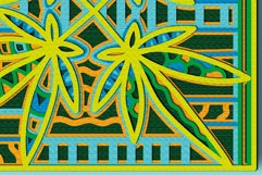 Marijuana 3D Multilayer SVG/ Marijuana 3D mandala/ Cannabis Product Image 8