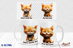 Coffee cat Mug sublimation, after before mug quote PNG Product Image 1