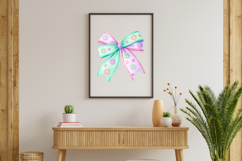 Pastel Retro Smiley Coquette Bow Clipart Product Image 8