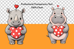 25 Chibi Valentine Animals Clipart Bundle Product Image 9