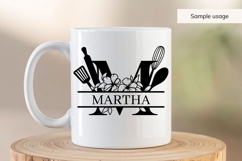 Kitchen Split Monogram svg Bundle - 26 Letters Product Image 9