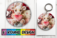 Circle of Joy Keychain Sublimation, Valenines Animals Product Image 1