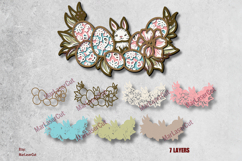 Multilayer Easter Bunny SVG Laser Cut File 3D Layered Product Image 7