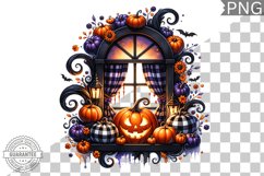 Halloween Window Sublimation - Clipart PNG Bundle Product Image 8