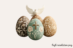 Christian Rustic Easter Clipart PNG Product Image 1