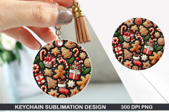 Christmas Keychain Sublimation - Christmas Keychain PNG Product Image 1