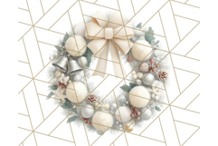 Christmas Wreath Clipart, Holiday Greenery PNG Illustrations Product Image 5