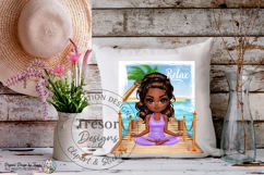 Yoga Meditation Chibi clipart, Wellness Chibi black girl PNG Product Image 9