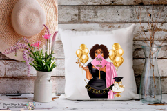 Curly Hair Graduation PNG That’s a Wrap Pink Stole Design Product Image 9