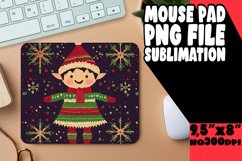 Cozy Mouse Mat Design Sublimation, Holiday Product Image 1