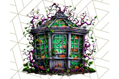 Haunted Houses Clipart PNG, Spooky Halloween Homes Product Image 5