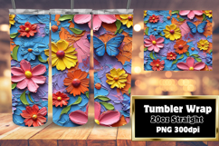 Custom 20oz Tumbler Design , 3D Flower Product Image 1