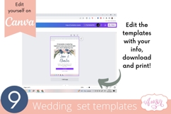 Navy and Pink Floral Wedding Canva Templates Bundle Product Image 8