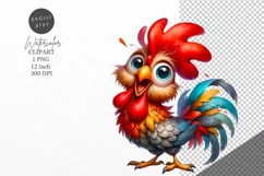 Chicken Clipart, Funny chicken clipart, Farmhouse clipart Product Image 1