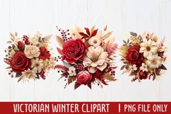 Victorian Winter Clipart Sublimation, Victorian Sublimation Product Image 1
