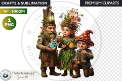 Spring Blossom Gnomes Cliparts Fantasy graphics scrapbooking Product Image 1