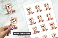 Cute cat sticker, funny cat sticker png Product Image 1