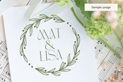 Wedding Frame SVG Bundle | 10 Floral Name Designs Product Image 7