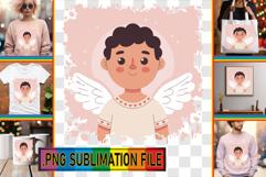 Whimsical Tote Bag Designs PNG, Cupid Product Image 1