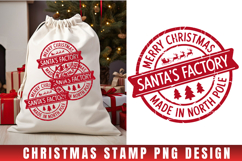 Christmas Stamp Clipart, Christmas Retro sublimation PNG Product Image 1